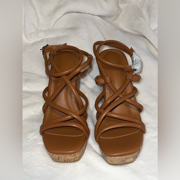 FINAL MARKDOWN Coutgo Womens Wedge Cork Platform Espadrilles, Brown, 6.5 NWT - Picture 5 of 12